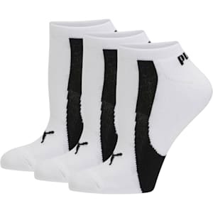 Women's No Show Socks [3 Pairs], white-black, extralarge